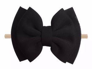 6” double layer puff bow with nylon headband