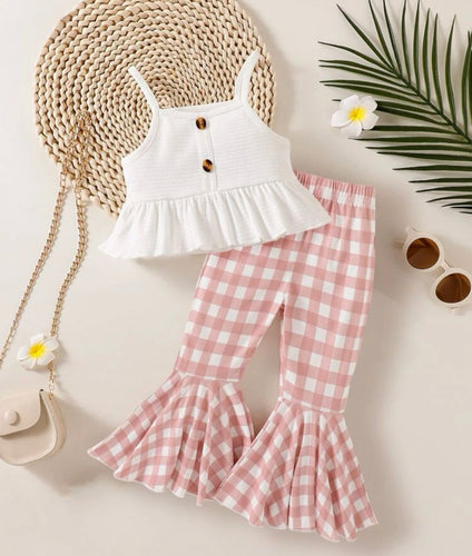 Baby Cami/gingham flare outfit