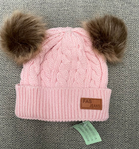 Children’s pom pom hats