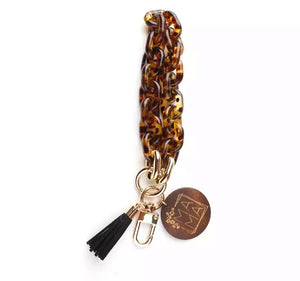 Mama charm chain key wristlet