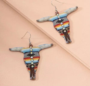 Bull head earrings