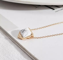 Load image into Gallery viewer, Square stone necklace