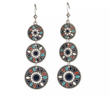 Load image into Gallery viewer, Small concho dangle earrings