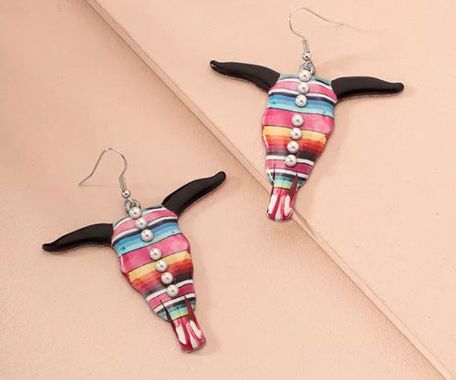 Bull head earrings