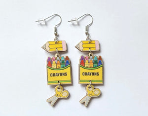 School earrings