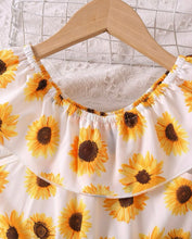 Load image into Gallery viewer, Sunflower Ruffled Romper