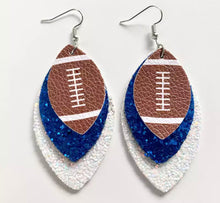 Load image into Gallery viewer, Layered Football earrings