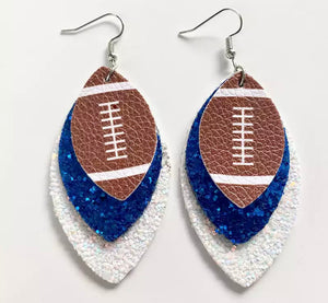 Layered Football earrings