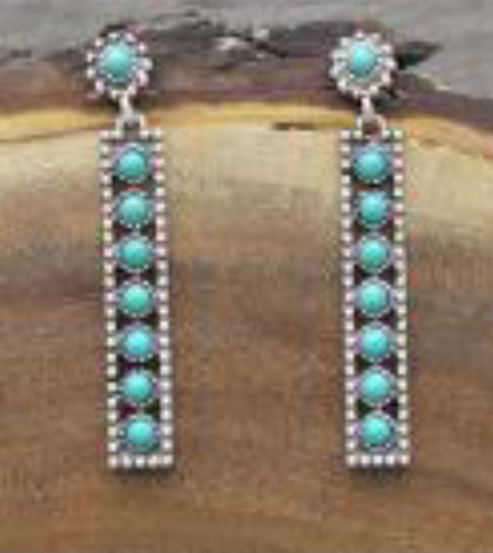 Post Turquoise dangle earrings