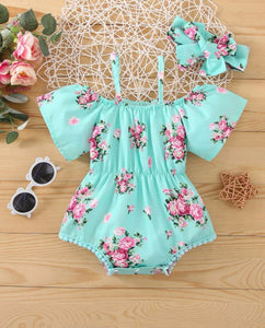 Floral cold shoulder bodysuit