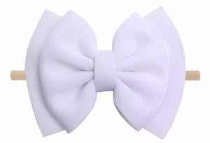 6” double layer puff bow with nylon headband