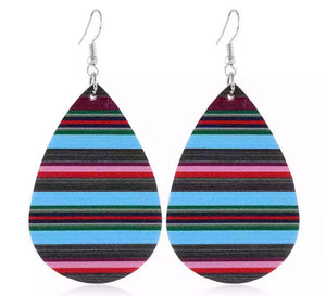 Colorful teardrop earrings