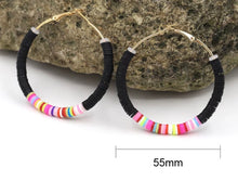 Load image into Gallery viewer, Multi color hoop earrings