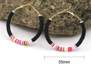 Multi color hoop earrings