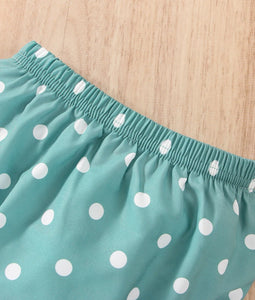 Polka dot Hi/low bummie outfit