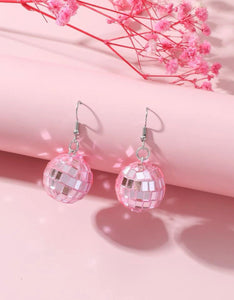 Disco ball earrings