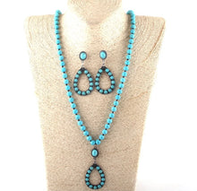 Load image into Gallery viewer, Turquoise necklace and earrings