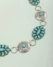 Load image into Gallery viewer, Turquoise cluster/concho belt