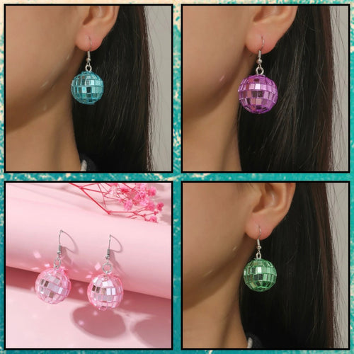 Disco ball earrings