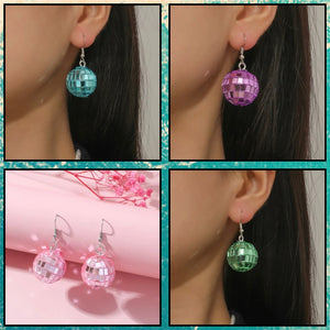 Disco ball earrings