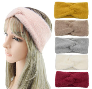 Furry knot headband