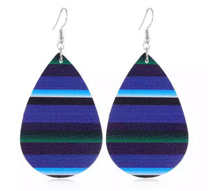 Colorful teardrop earrings