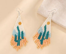 Load image into Gallery viewer, Long beaded earrings