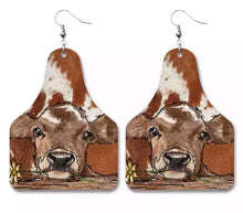 Load image into Gallery viewer, Cattle tag earrings