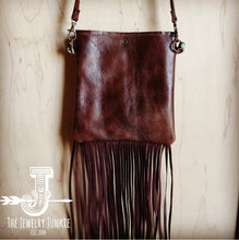 Load image into Gallery viewer, Hair on hide-Brown leather small crossbody purse