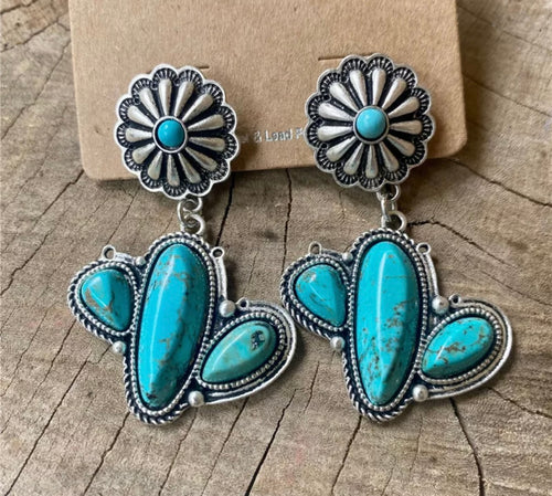 Concho Cactus earrings