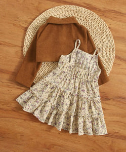 Ditsy cami dress/jacket set