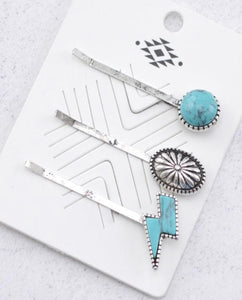 Turquoise Hair pins