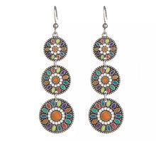 Load image into Gallery viewer, Small concho dangle earrings