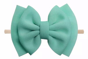 6” double layer puff bow with nylon headband