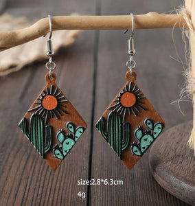 Geometric Cactus earrings