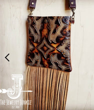 Load image into Gallery viewer, Laredo tooled leather crossbody purse