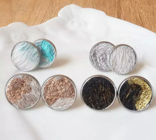 Button earrings