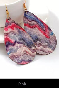 Swirl teardrop earrings