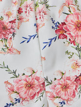 Load image into Gallery viewer, Pink Floral Ruffled Romper