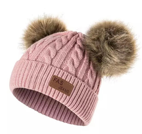 Children’s pom pom hats