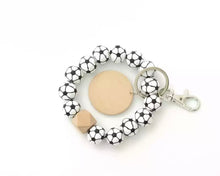 Load image into Gallery viewer, Sports charm  beaded key rings