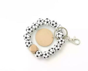 Sports charm  beaded key rings