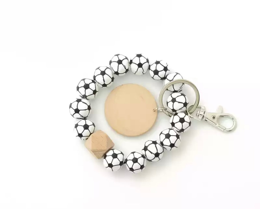 Sports charm  beaded key rings