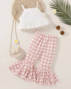 Baby Cami/gingham flare outfit