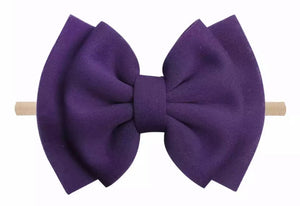 6” double layer puff bow with nylon headband