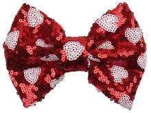 Load image into Gallery viewer, Heart Sequin 5” bow