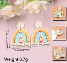 Load image into Gallery viewer, Rainbow teacher earrings