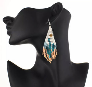 Long beaded earrings