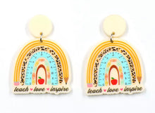 Load image into Gallery viewer, Rainbow teacher earrings