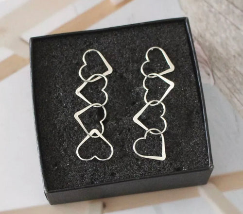 Heart hoop earrings